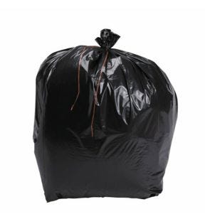 Vuilniszak plastic zwart 150 L 63 micron (100 eenheden)