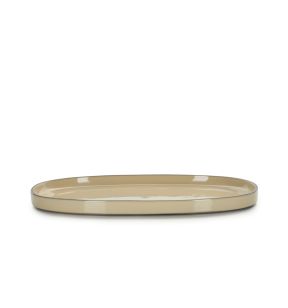 Plat bord ovaal beige culinair x21.8 Caractere Revol