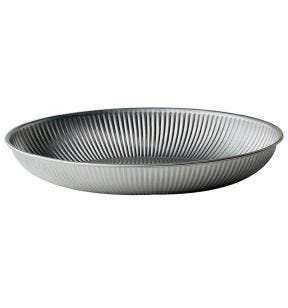 Corbeille ovale gris inox 26,5x18,5x3,5 cm Degrenne