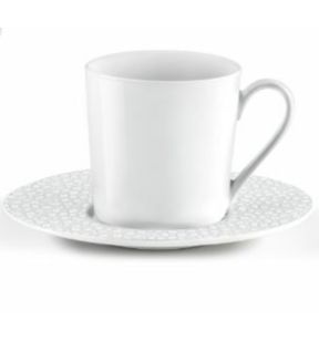 Koffiekop en schoteltje rond wit porselein 12 cl Ø 12 Baghera Medard De Noblat