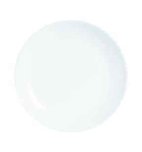 Assiette coupe plate rond blanc verre opal Ø 25 cm Diwali Luminarc