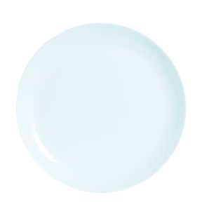 Assiette coupe plate rond blanc verre opal Ø 27 cm Diwali Luminarc