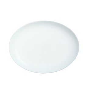 Plat ovale ovale blanc verre opal 33 cm Diwali Luminarc