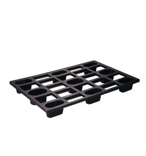 Opslagpallet rechthoekig zwart plastic xx15.5 250 kg 500 kg Gilac