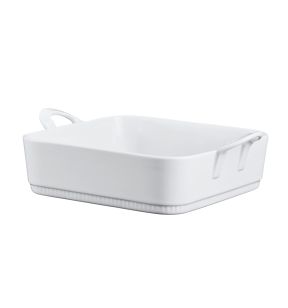 Plat à four carré blanc porcelaine culinaire 27x27 cm Toulouse Pillivuyt