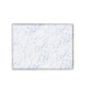 Plateau bois marbre blanc 28x20 cm Slim Platex