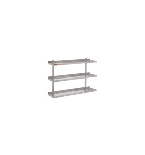 Wandplank inox 200 x 30 3 niveaus with headboard 25 kg Pro.inox