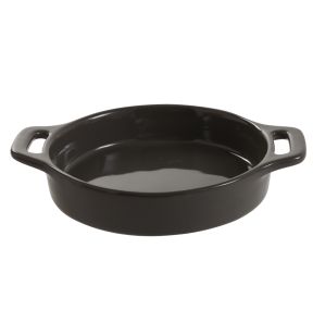 Plat à crème brûlée rond gris grès émaillé Ø 14 cm Bistronome Pro.mundi