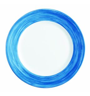 Assiette plate rond bleu verre opal Ø 15,5 cm Brush Arcoroc