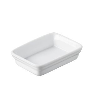 Mise en bouche rectangulaire blanc porcelaine culinaire 7 cm Miniatures Revol