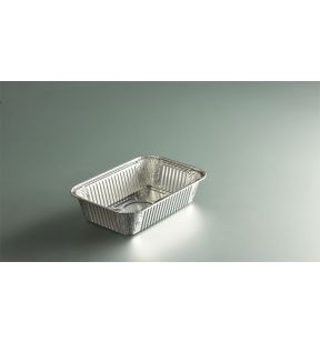Bakje rechthoekig grijs aluminium xx4.5 82 cl (100 eenheden)