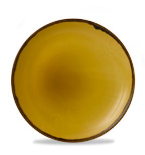 Assiette coupe plate rond jaune porcelaine vitrifiée Ø 21,7 cm Harvest Dudson