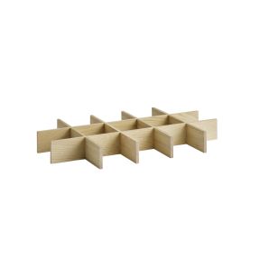 Insert pour caisse GN1/1 avec 15 compartiments chêne 50,5x30x6 cm Valo Aps