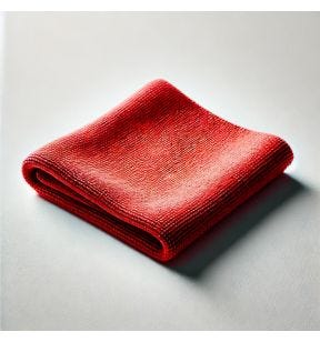 Lavettes microfibre rouge 40x40 cm (5 pièces)