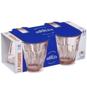 Lage vorm tumbler roze glass gehard 25 cl Picardie Duralex (4 eenheden)