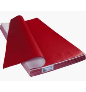 Nappe rouge papier 70x70 cm Tisslack Cogir (400 pièces)