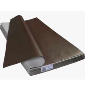 Nappe marron papier 70x70 cm Tisslack Cogir (400 pièces)