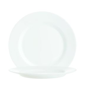 Assiette plate rond blanc verre opal Ø 15,5 cm Nova Aquitania Arcoroc