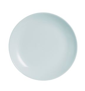 Assiette coupe plate rond gris verre opal Ø 19 cm Diwali Luminarc