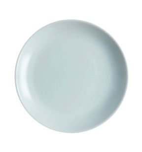 Assiette coupe plate rond gris verre opal Ø 27 cm Diwali Luminarc