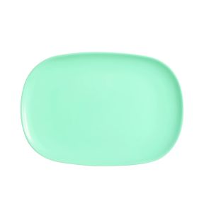 Plat rectangulaire turquoise verre opal 35 cm Diwali Luminarc