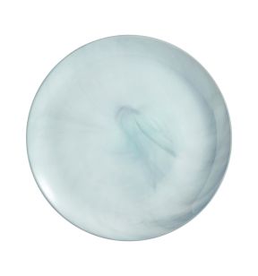 Assiette coupe plate rond marbre gris verre opal Ø 25 cm Diwali Luminarc