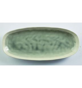 Plat ovale gris grès émaillé 30,5 cm Winter Pro.mundi