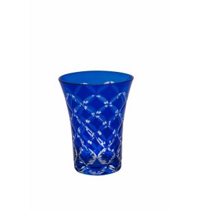 Hoge beker blauw glas 27 cl Gobelet Twins Geminiano Cozzi Venezia 1765