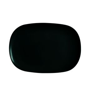 Plat rectangulaire noir verre trempé 35 cm Diwali Luminarc