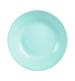 Assiette coupe creuse rond bleu verre opal Ø 20 cm Diwali Luminarc
