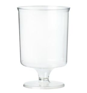 Verre à pied transparent plastique Ø 6 cm 16 cl (10 pièces)