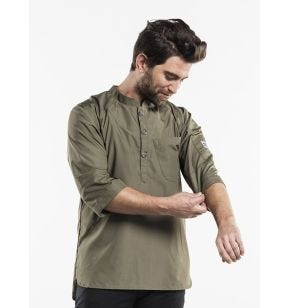 Herenvest met lange mouwen groen XXL Bujutsu Chaud Devant
