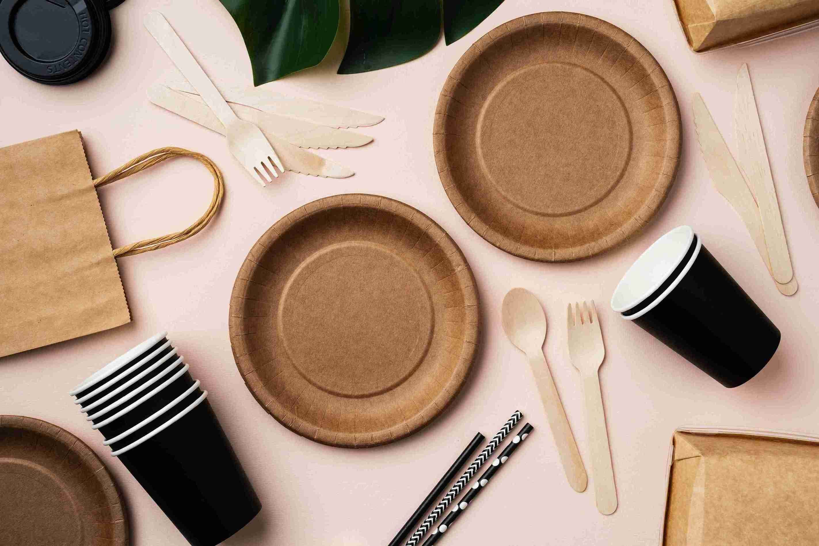 Vaisselle biodégradable en bois